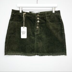 NWT Indigo Rein Corduroy Mini Skirt Size 11